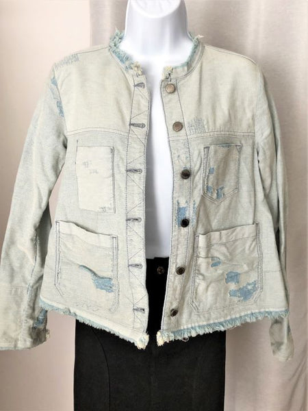 Maison Scotch SMALL Distressed Denim Jacket