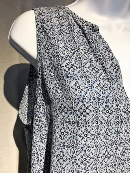 Joie LARGE Light Blue Sleeveless Silk Print Top - CLEARANCE