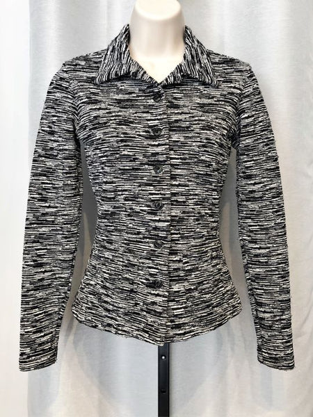 Betsey Johnson Small Petite Black and White Blazer