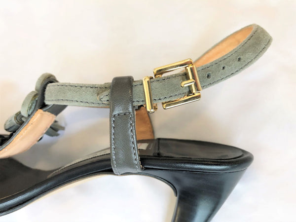 El Caballo Size 5.5 Blue Sandals