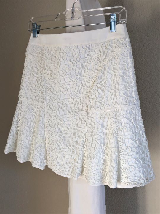 Rebecca Taylor Size 0 White Lace Skirt