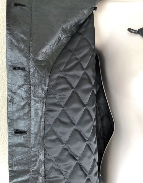 Demoo Parkchoonmoo MEDIUM Black Leather Coat - RARE - $1,300 RETAIL