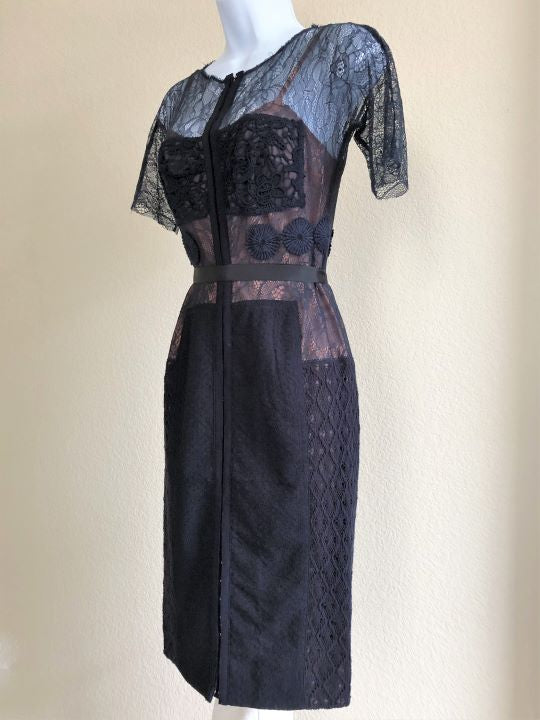 Byron Lars Anthropologie Size 0 Beguile CARISSIMA Dress Navy / 0