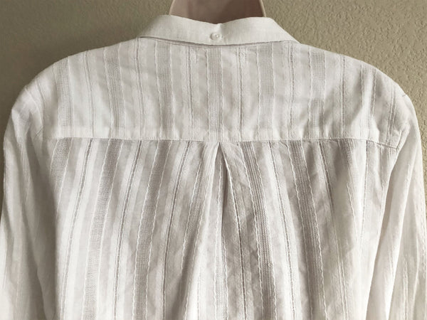 cloth & stone SMALL White Waist Tie Shirt