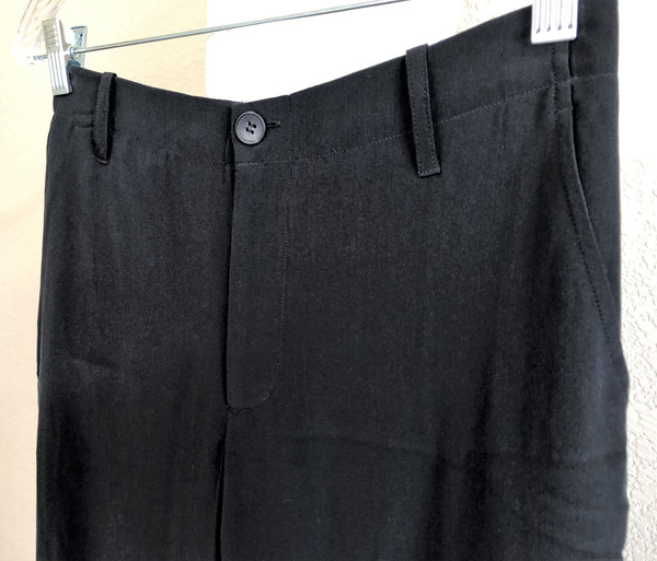 VINCE Size 4 Black Wide Leg Silk Pants