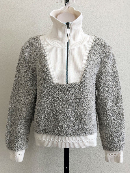 MOTH Anthropologie MEDIUM Gray Nubby Sweater