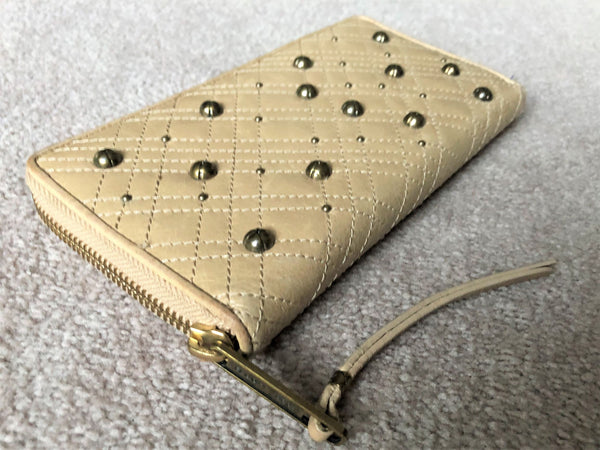 Elliott Lucca Beige Studded Wallet