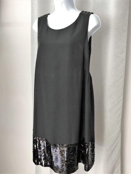 See by Chloe Size 6 Black Silk Sequin Dress - $500 RETAIL