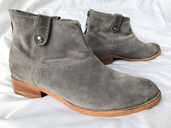 Johnston & Murphy Size 6.5 Gray Suede Boots