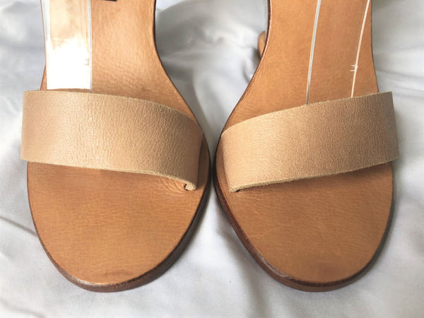 The Tui Collection Size 8 Beige Wedges Silver Heels - CLEARANCE
