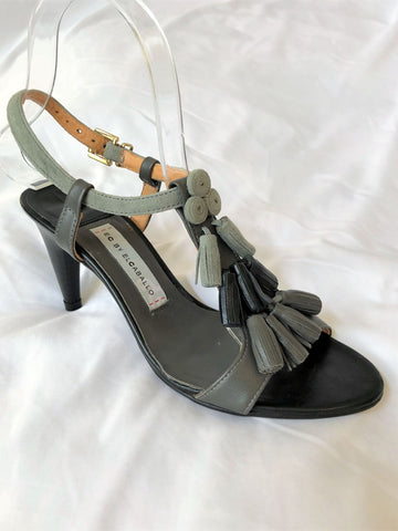 El Caballo Size 5.5 Blue Sandals