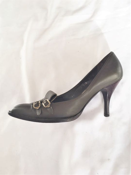 Salvatore Ferragamo Authentic Size 6 Olive Pumps - CLEARANCE
