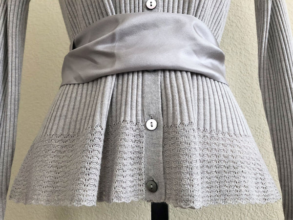 Sundance XS Light Gray Silk Wool Cashmere Sweater - NWOT