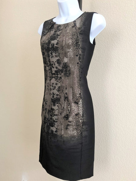 Tahari Size 2 Brown Floral Silk Dress - CLEARANCE
