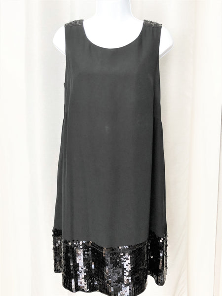 See by Chloe Size 6 Black Silk Sequin Dress - $500 RETAIL