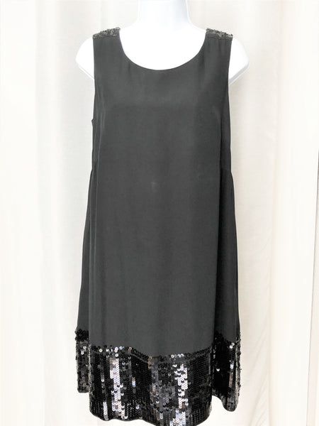 See by Chloe Size 6 Black Silk Sequin Dress