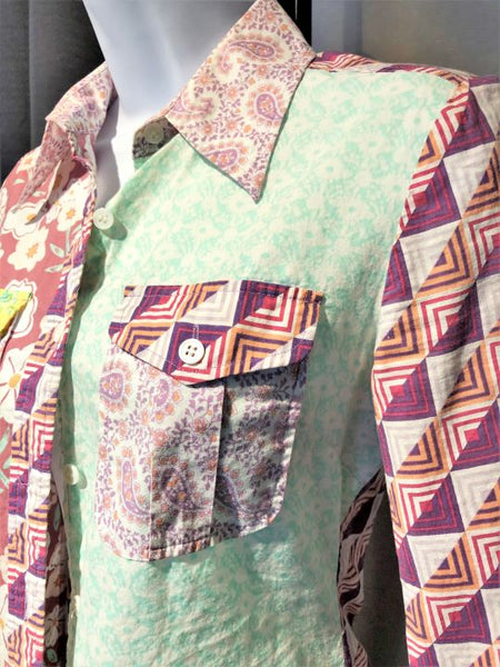 American Retro SMALL Mod Mixed Prints Shirt - CLEARANCE
