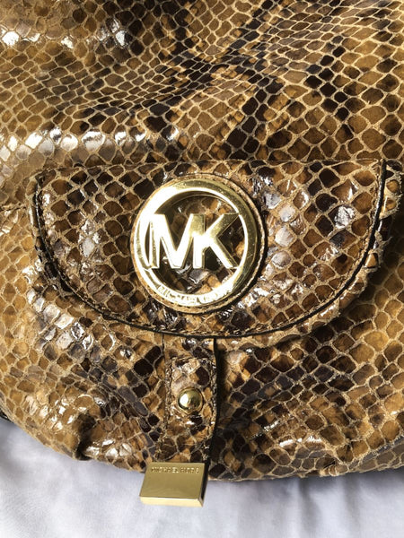 Michael Kors Tan Snakeskin Bag