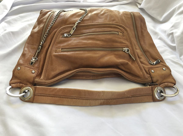 Junior Drake Tan Leather Messenger Bag