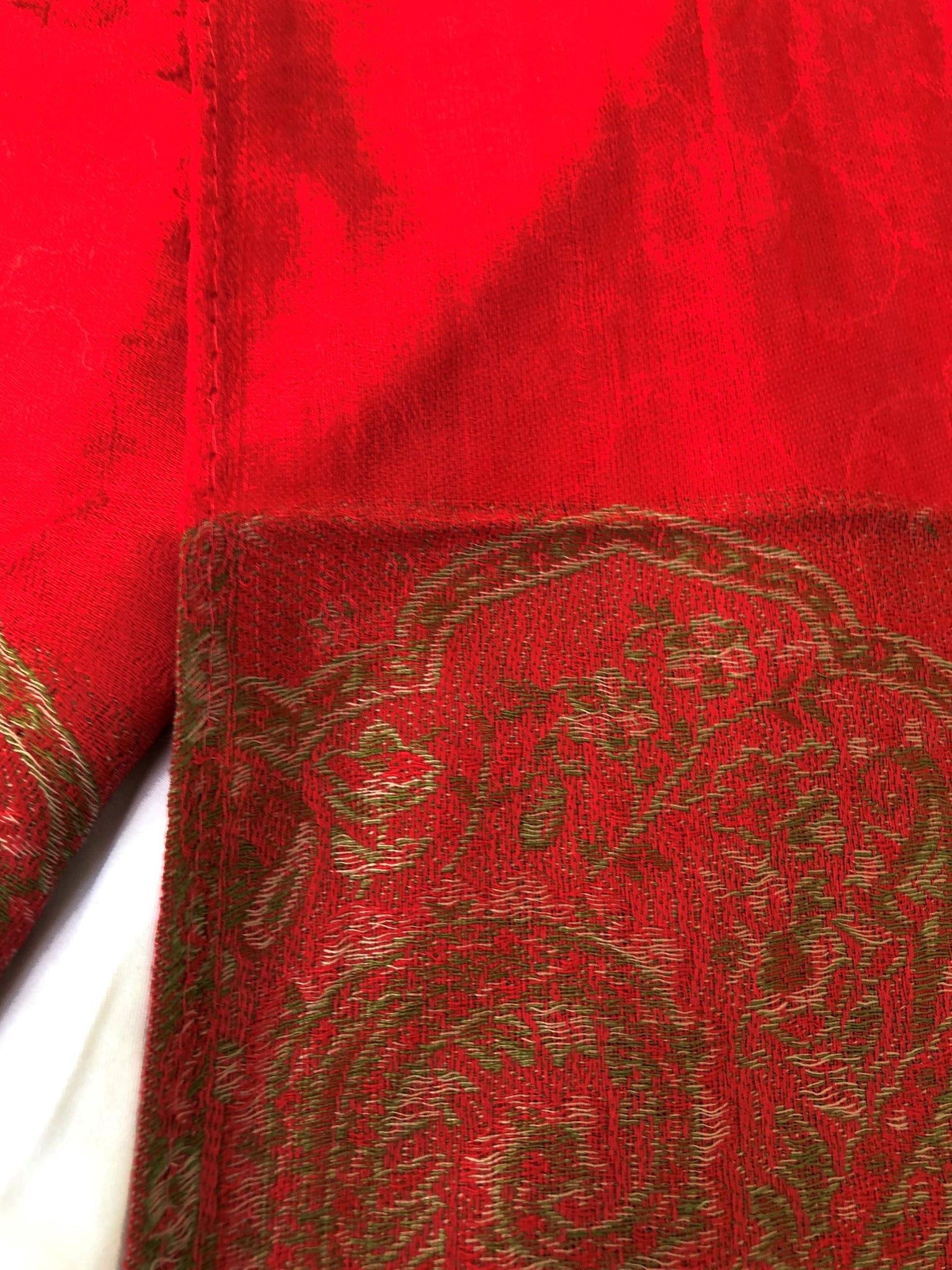 Pashmina Scarf in Red and Gold - CLEARANCE