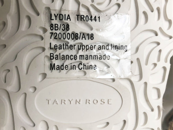 Taryn Rose Size 8 Lydia Silver Leather Sandals