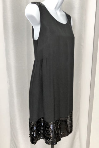 See by Chloe Size 6 Black Silk Sequin Dress - $500 RETAIL