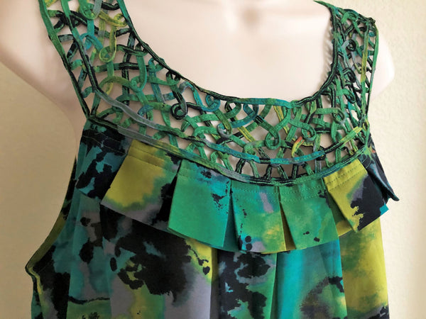 Odille Anthropologie Size 12 Green Top