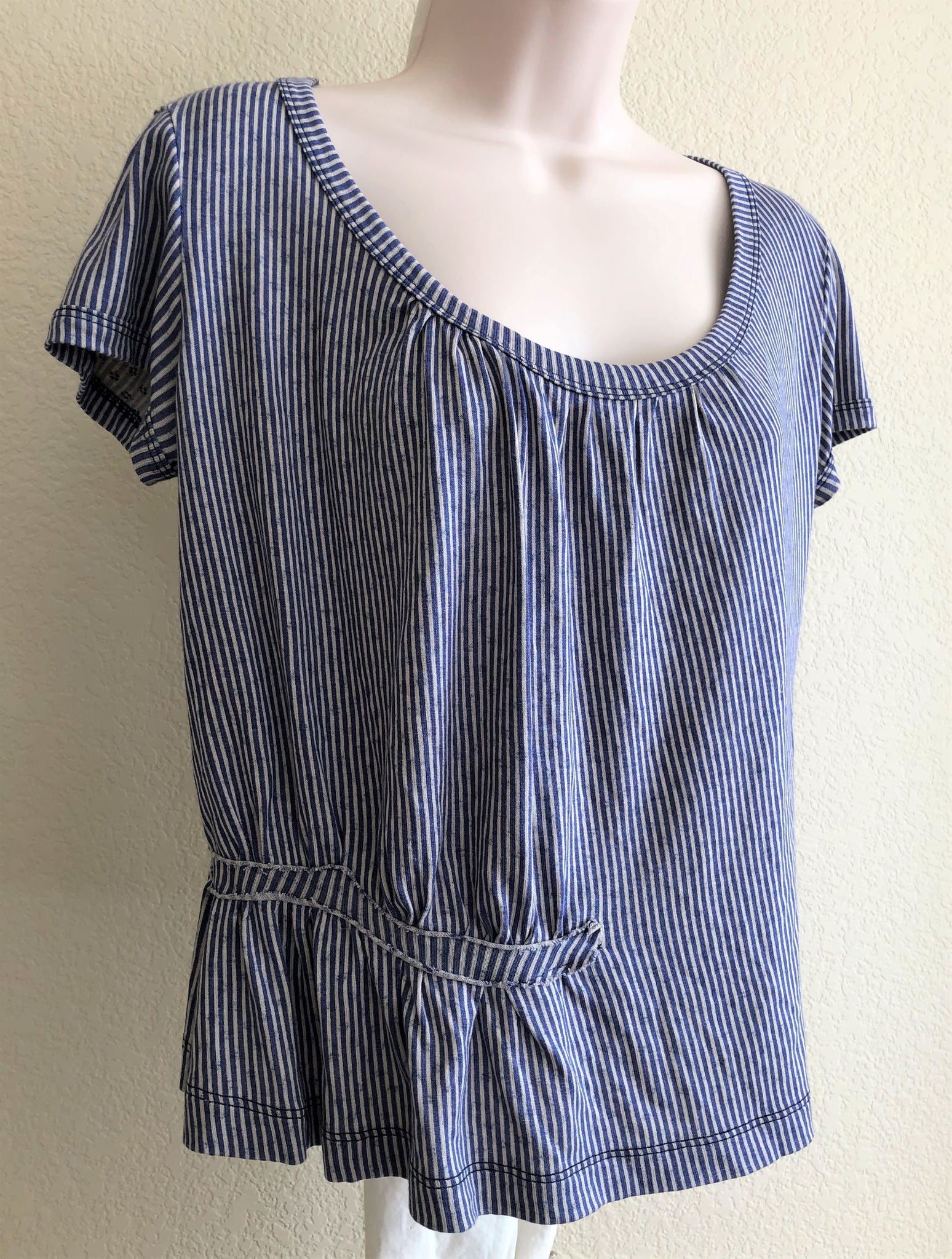 Alexandre Herchcovitch Size Large Blue Stripe Top