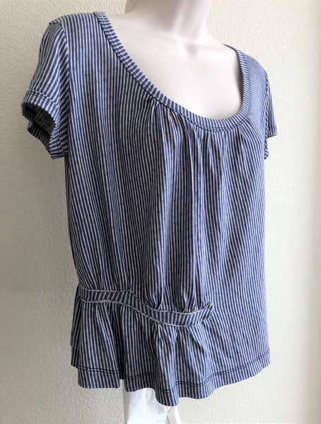 Alexandre Herchcovitch Size Large Blue Stripe Top