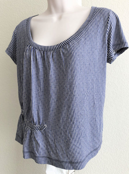 Alexandre Herchcovitch Size Large Blue Stripe Top