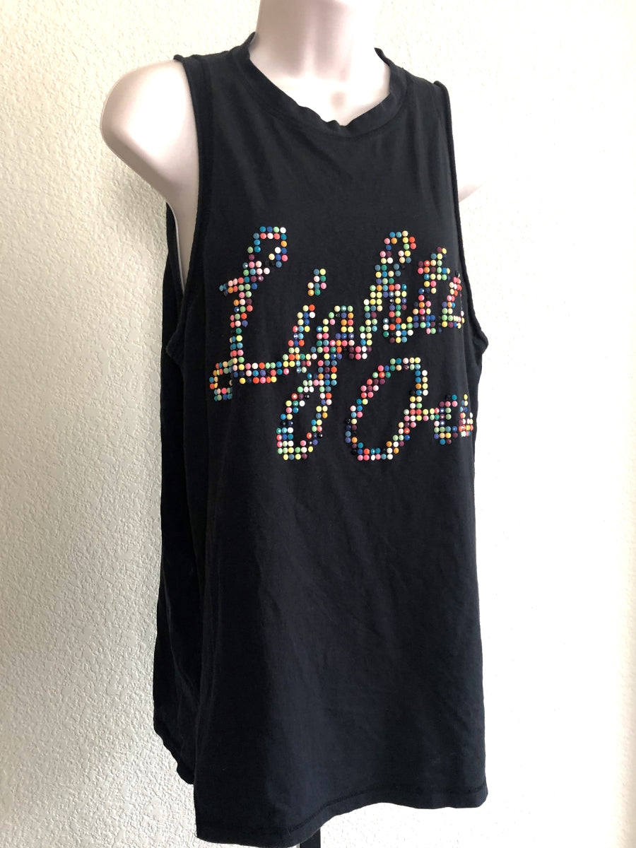 3.1 Phillip Lim SMALL Black Lights Out Tank Top