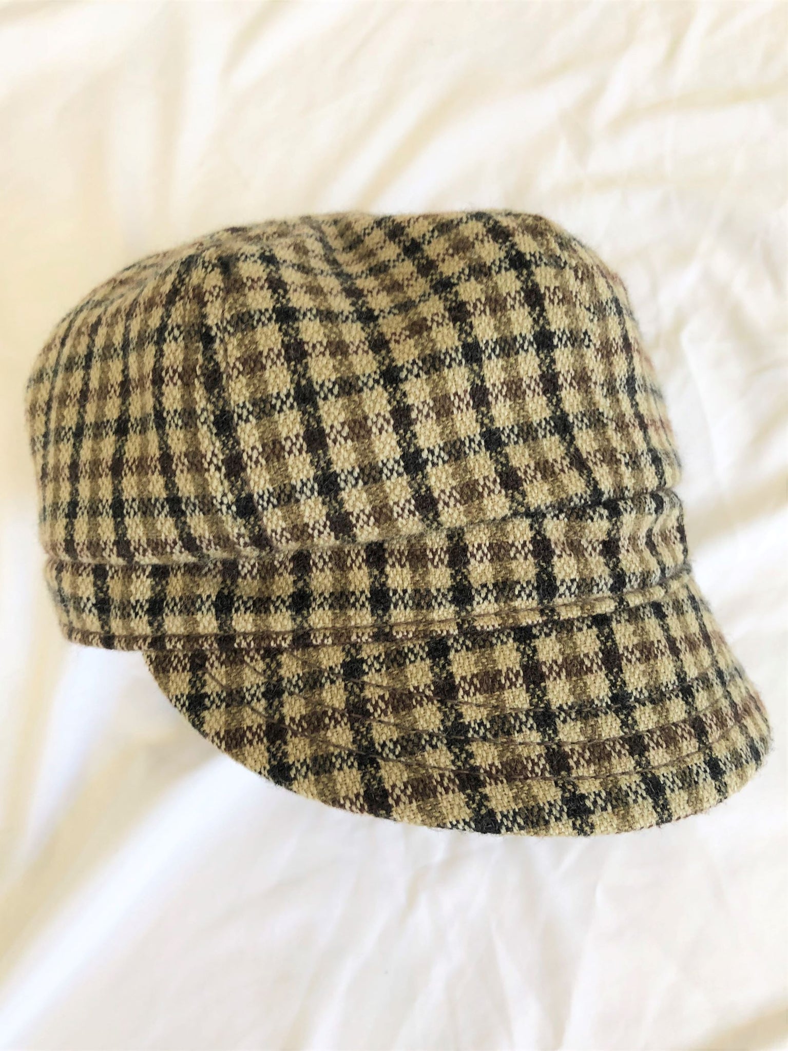 Goorin XS Tan Tweed Checked Cap - CLEARANCE