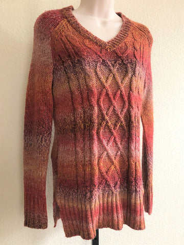 PrAna NEW SMALL Leisel Red Cable Knit Sweater