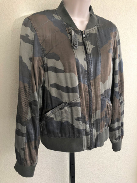 Marrakech Anthropologie SMALL Satin Camo Jacket