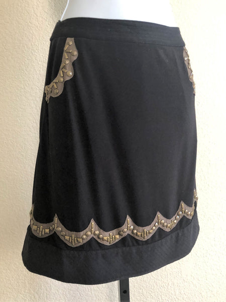Ranna Gill Anthropologie Size XS Black Bead Skirt - CLEARANCE
