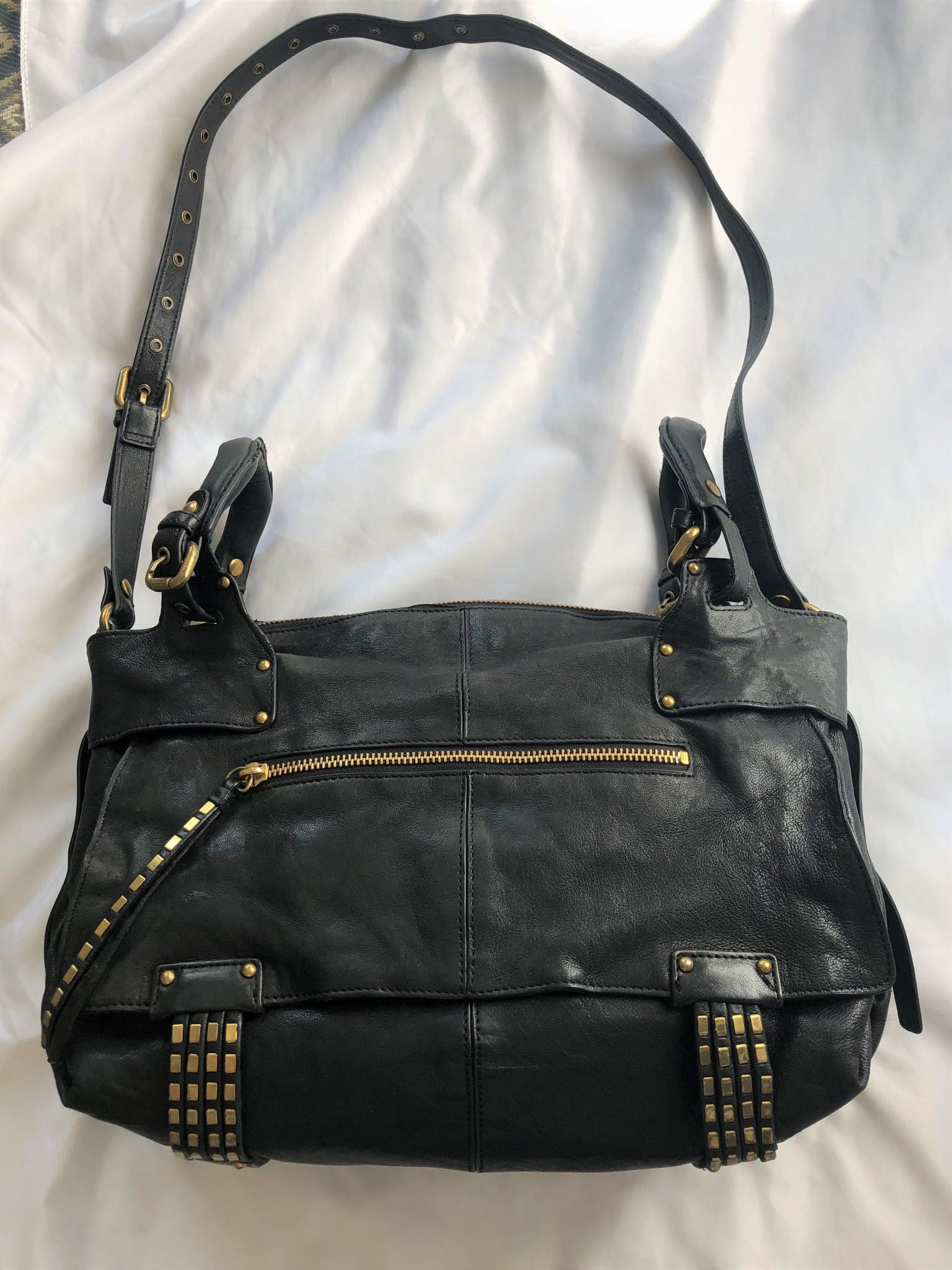 kooba Hailey Black Leather Shoulder Bag