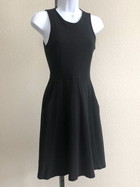 Theory Size 2 Black Fit and Flare Dress