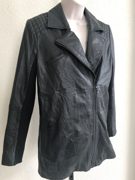 Trouve Nordstrom Size Large Black Leather Jacket - CLEARANCE