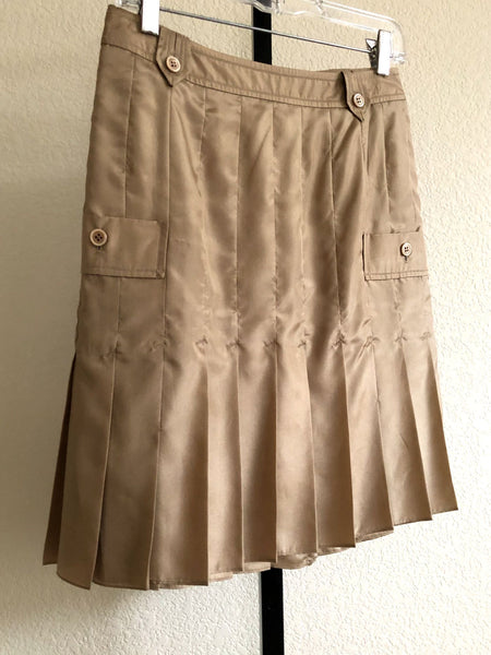 Yves Saint Laurent Authentic Size 4 Gold Silk Skirt