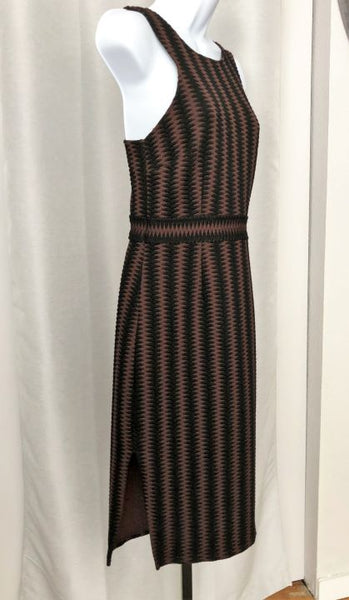 Maeve Anthropologie SMALL Brown Black Tribal Dress