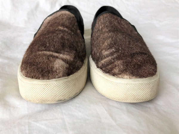 VINCE Size 9 Brown Calf Hair Slip-ons