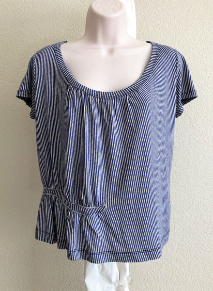 Alexandre Herchcovitch Size Large Blue Stripe Top