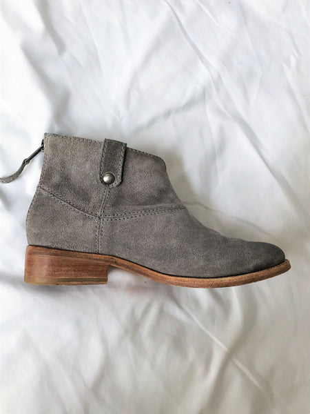 Johnston & Murphy Size 6.5 Gray Suede Boots