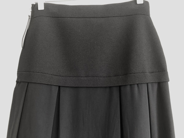 Lewit Size 6 Black Mixed Media Skirt