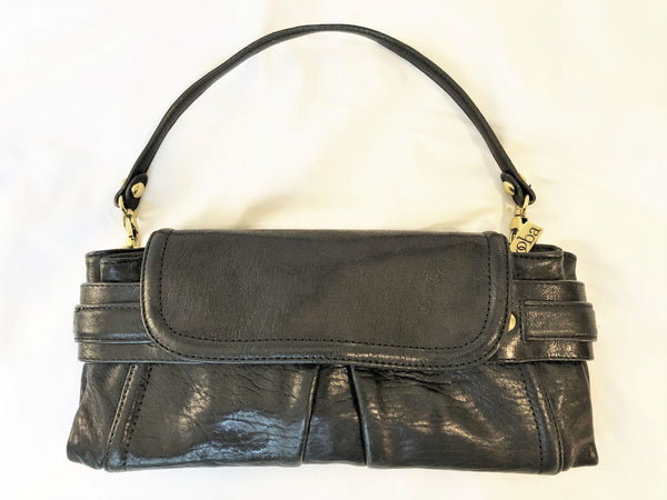 Kooba Black Leather Clutch Bag