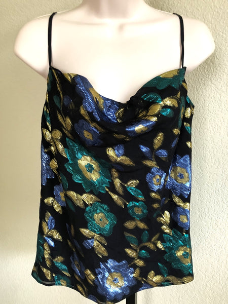 Lovers + Friends NEW Size XS Metallic Floral Rhode Cami
