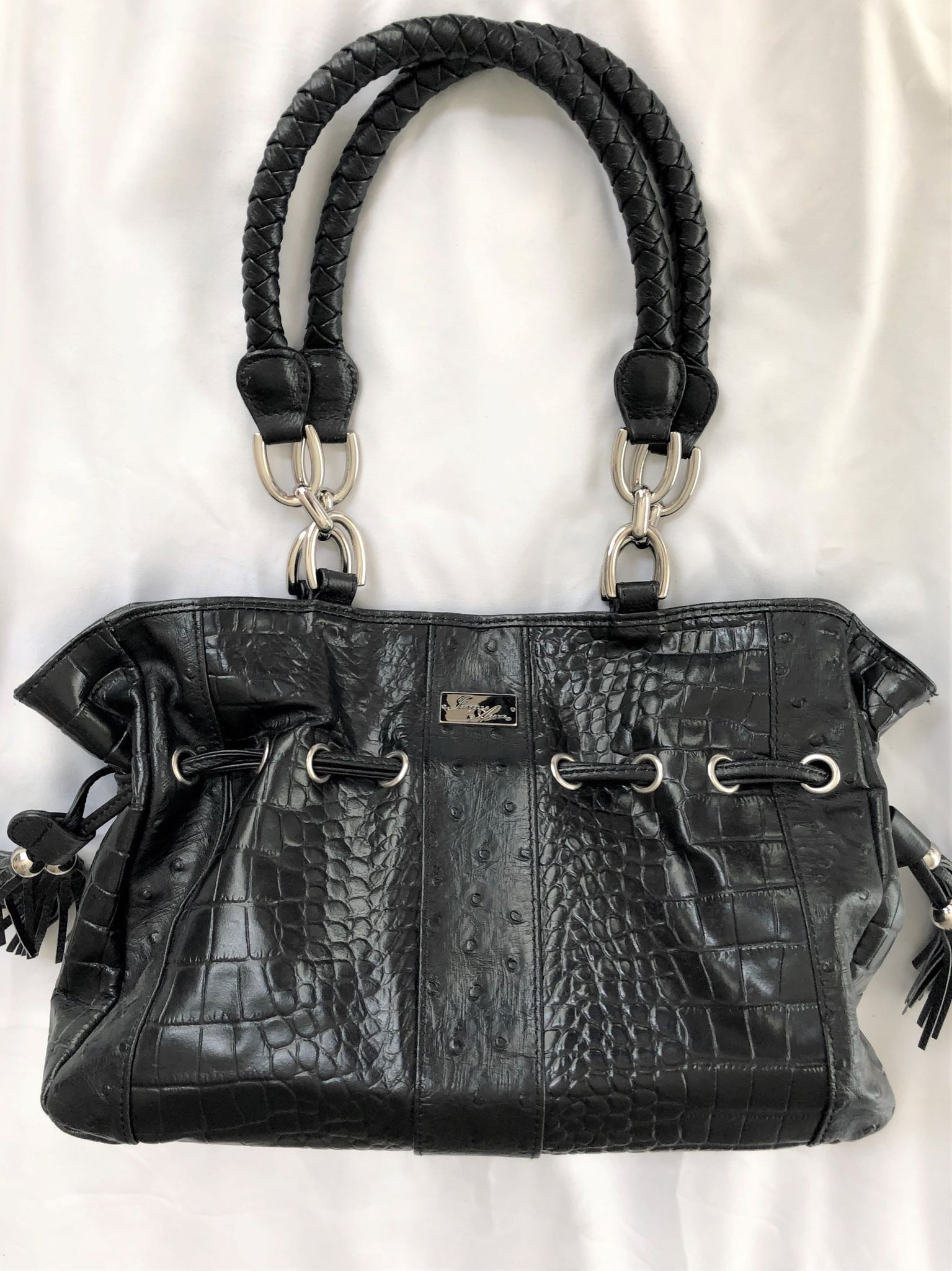 Isabella Adams Black Leather Bag - CLEARANCE