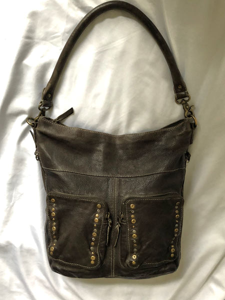 Amsterdam Heritage Brown Studded Hobo