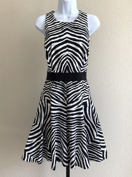 Milly Size 10 Sleeveless Zebra Print Dress