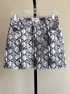 FRAME Size 0 Le Mini Snakeprint Mini Skirt